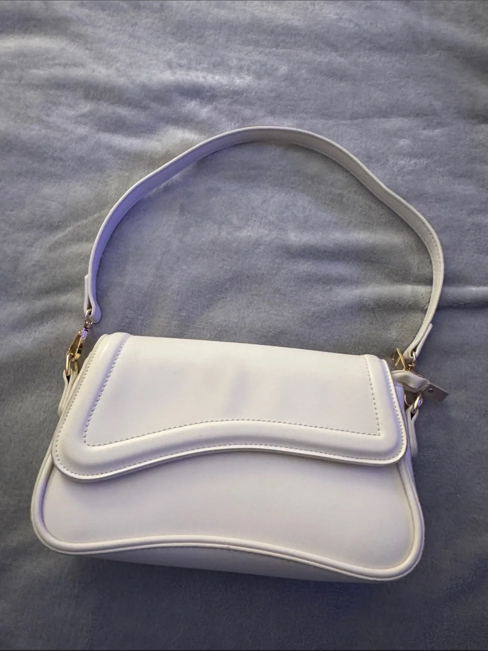Classic White Shoulder Bag - Minimalist Women’s Handbag